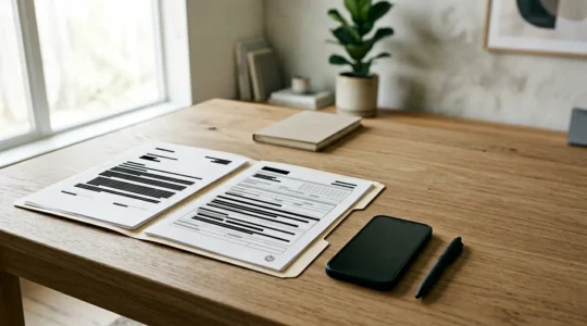 Dossier de déclaration de sinistre habitation avec documents officiels et formulaires d'assurance