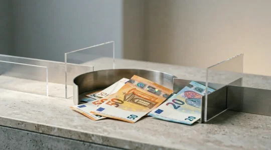 Opération bancaire de dépôt d'espèces avec billets euros dans un contexte de contrôle réglementaire
