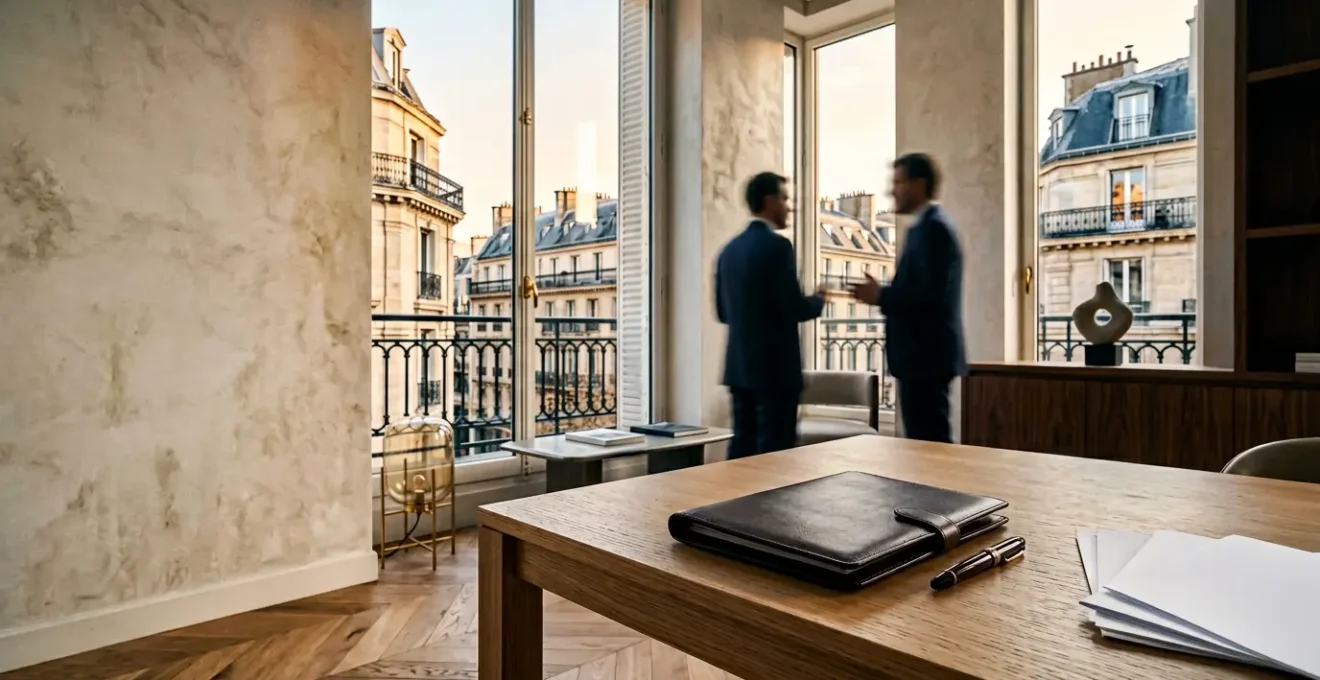 Scène élégante représentant la gestion de patrimoine et les investissements financiers en France