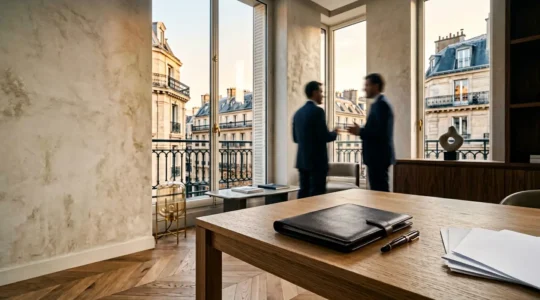 Scène élégante représentant la gestion de patrimoine et les investissements financiers en France