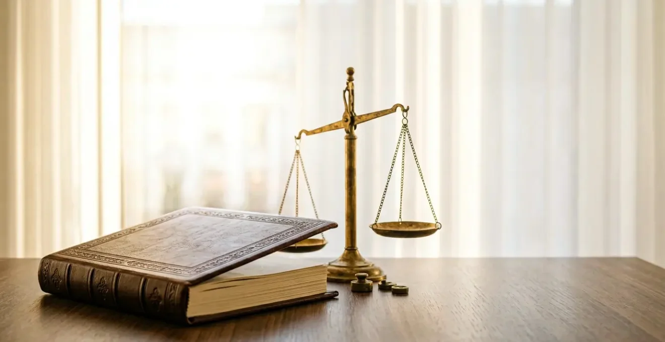 Illustration symbolique de la protection juridique dans les litiges du quotidien