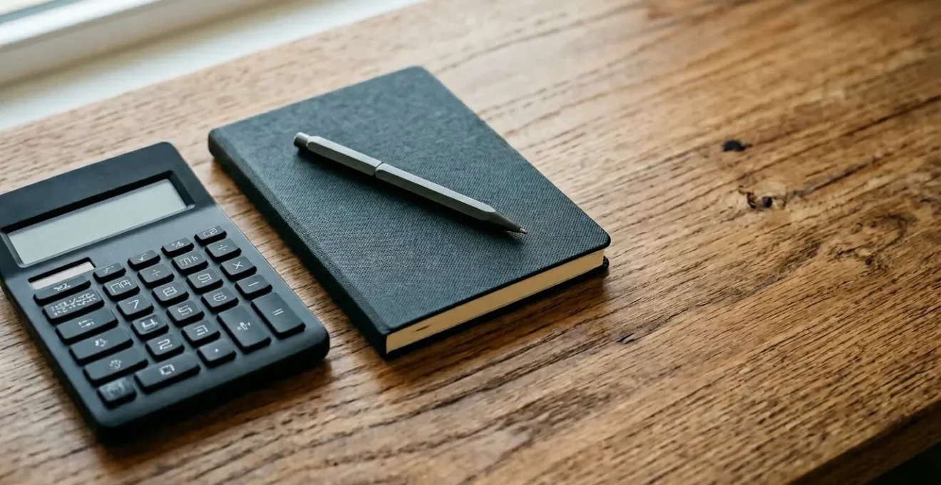 Composition minimaliste représentant l'équilibre financier et la planification budgétaire