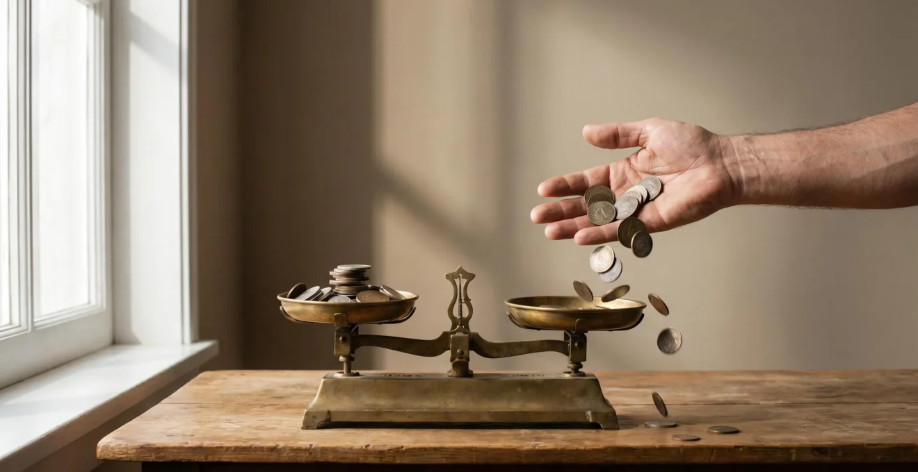 Balance symbolique illustrant le choix entre blocage et liquidité pour l'épargne